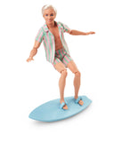 Barbie The Movie  Ken Doll Wearing Pastel Striped Beach Matching Set