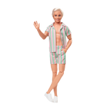 Barbie The Movie  Ken Doll Wearing Pastel Striped Beach Matching Set