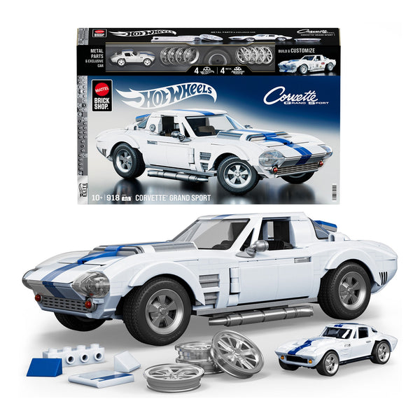 Image for Mattel Brick Shop Hot Wheels Corvette Grand Sport Building Set Product