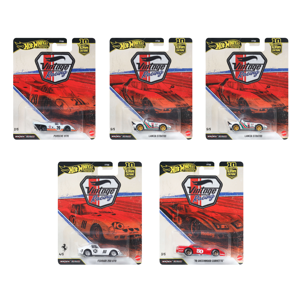 Bundle: Hot Wheels Car Culture Premium Vintage Racing Complete Set