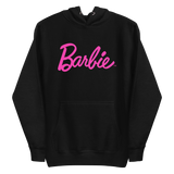 Barbie Script Logo Unisex Crew Black Hoodie