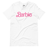 Barbie Classic Logo Unisex White T-Shirt