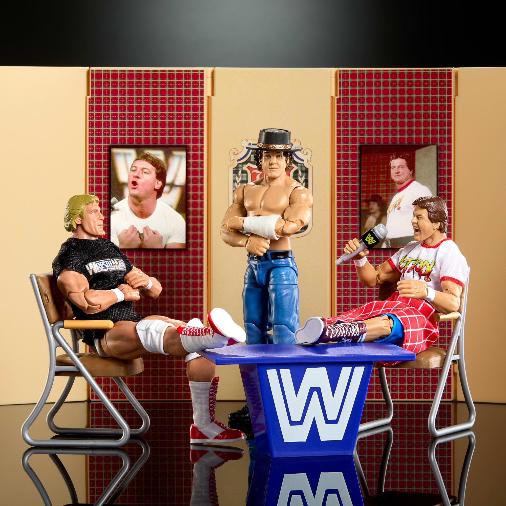 WWE Elite Collection Piper’s Pit Set of 3 Action Figures