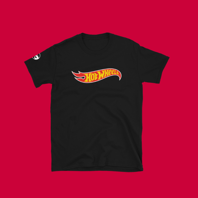 Hot Wheels Core Logo Short-Sleeve Black Unisex T-Shirt