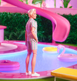 Barbie The Movie  Ken Doll Wearing Pastel Striped Beach Matching Set