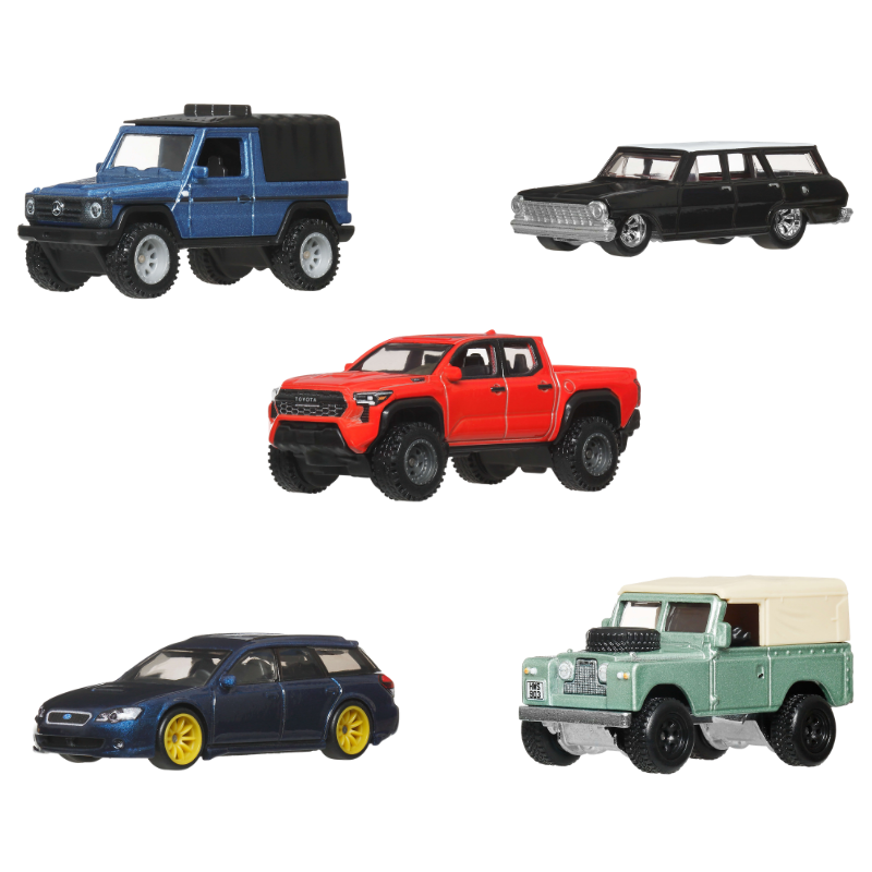 Bundle: Hot Wheels Car Culture Premium 1:64 Scale Die-Cast Toy Road Trip Mix