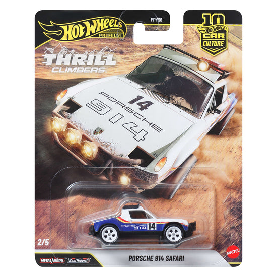 Hot Wheels Car Culture Premium 1:64 Scale Die-Cast Toy Porsche 914 Safari, Thrill Climbers