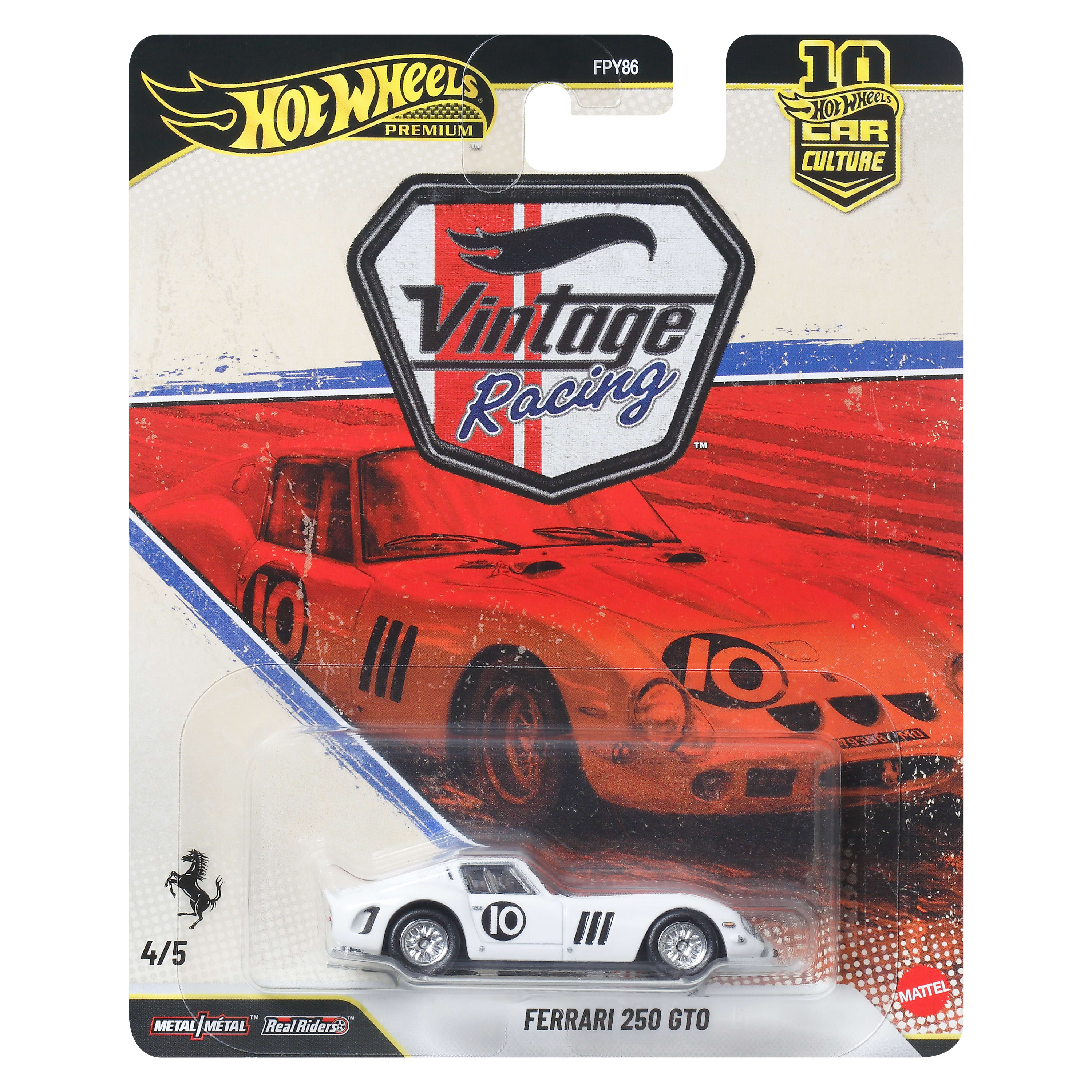 Hot Wheels Car Culture Premium 1:64 Scale Die-Cast Ferrari 250 GTO