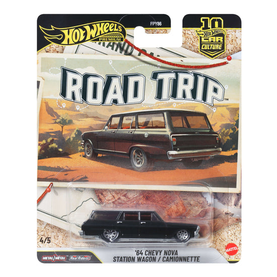 Bundle: Hot Wheels Car Culture Premium 1:64 Scale Die-Cast Toy Road Trip Mix
