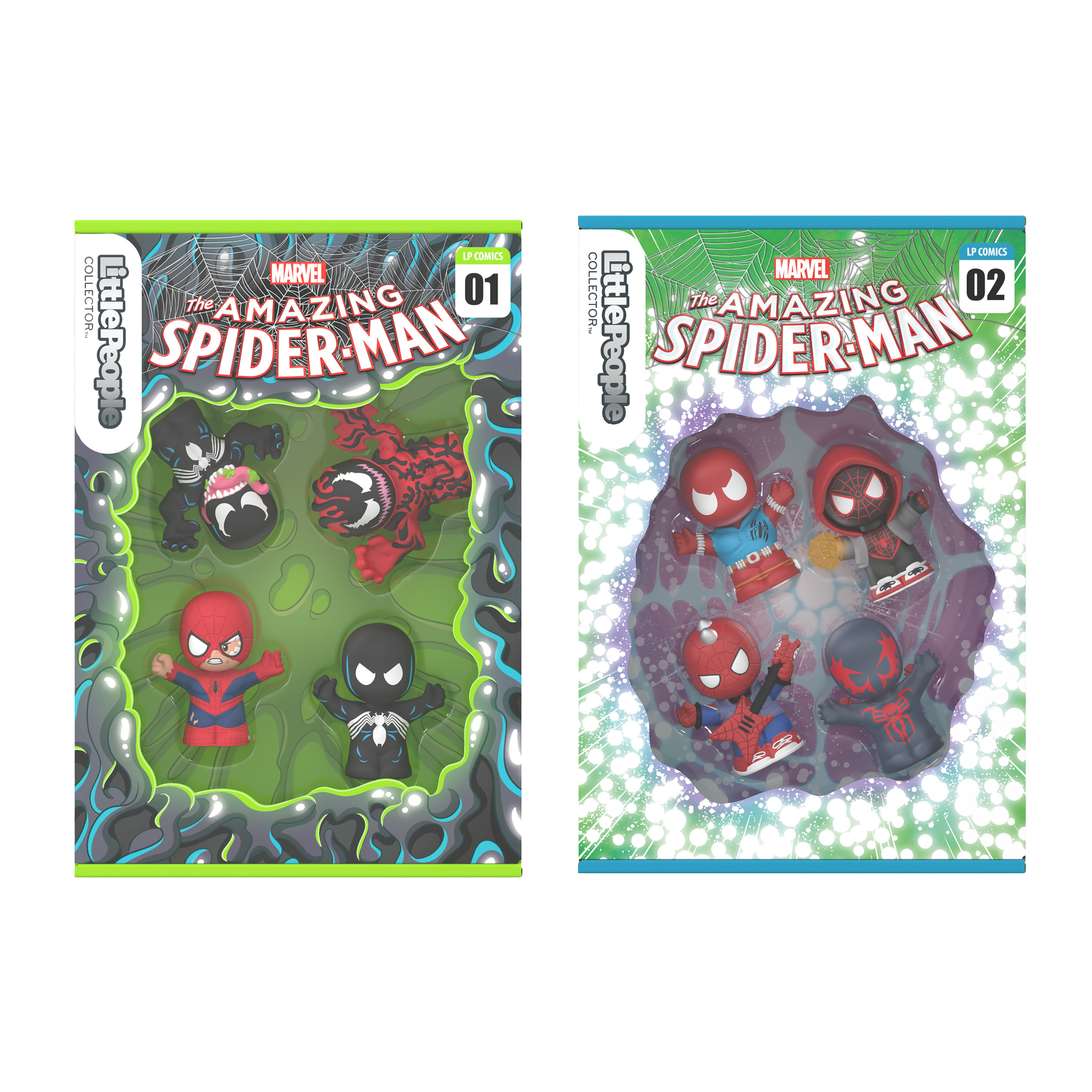 Bundle: Little People Collector Marvel Spider-Man Figure Sets: Issue 1 & 2