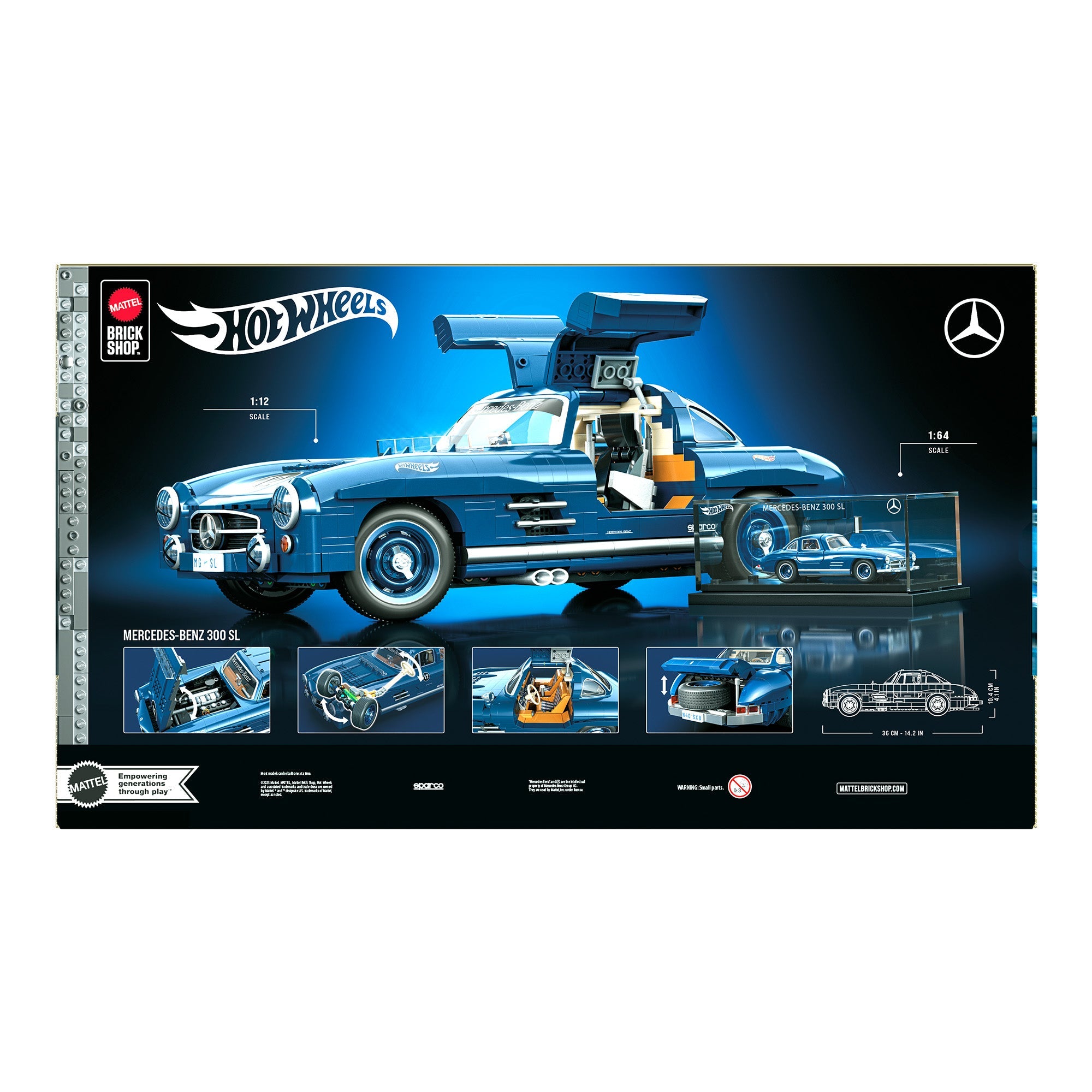 Pog Building Mattel Brick Shop Hot Wheels Mercedes-Benz 300 SL Building Set – Mattel ...