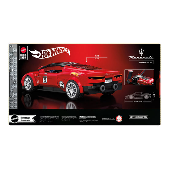 Mattel Brick Shop Hot Wheels Maserati MC20 Building Set