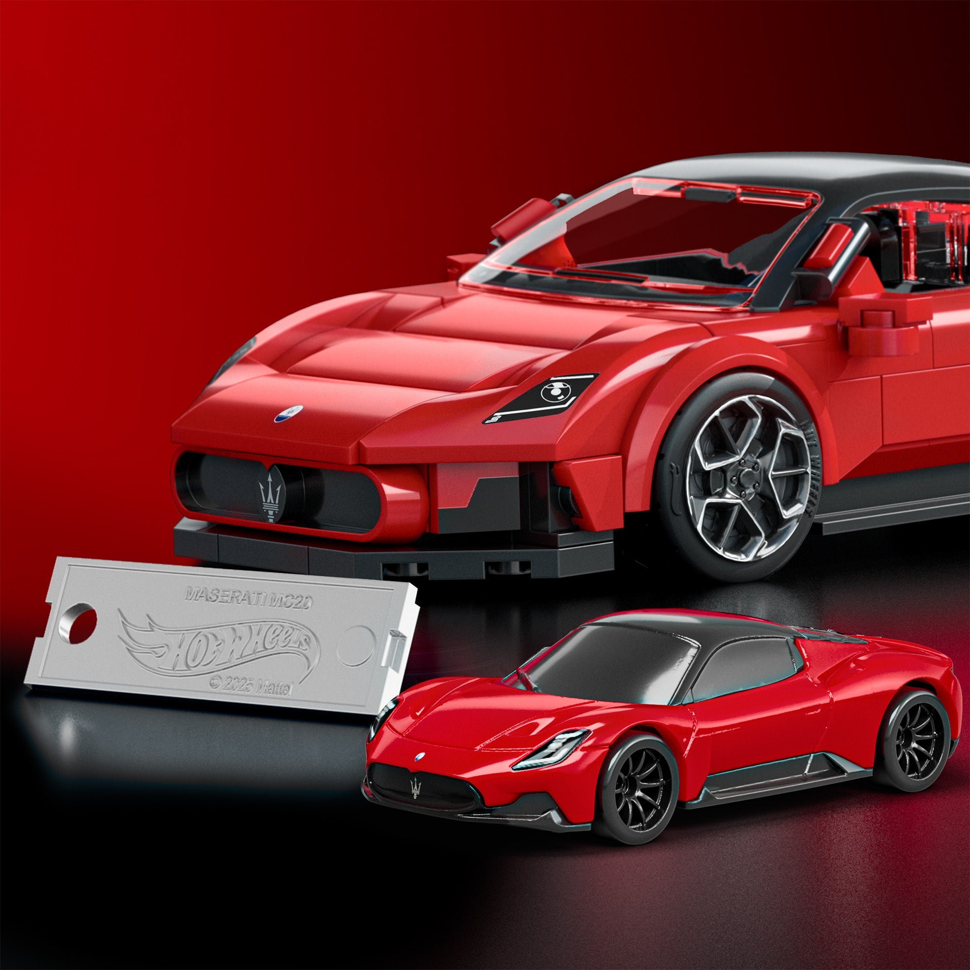 Mattel Brick Shop Hot Wheels Maserati MC20 Building Set