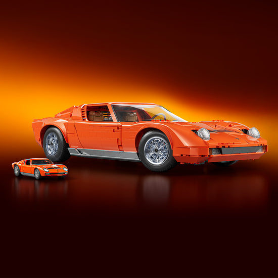 Mattel Brick Shop x Hot Wheels Lamborghini Miura P400 SV Building Collectible Set