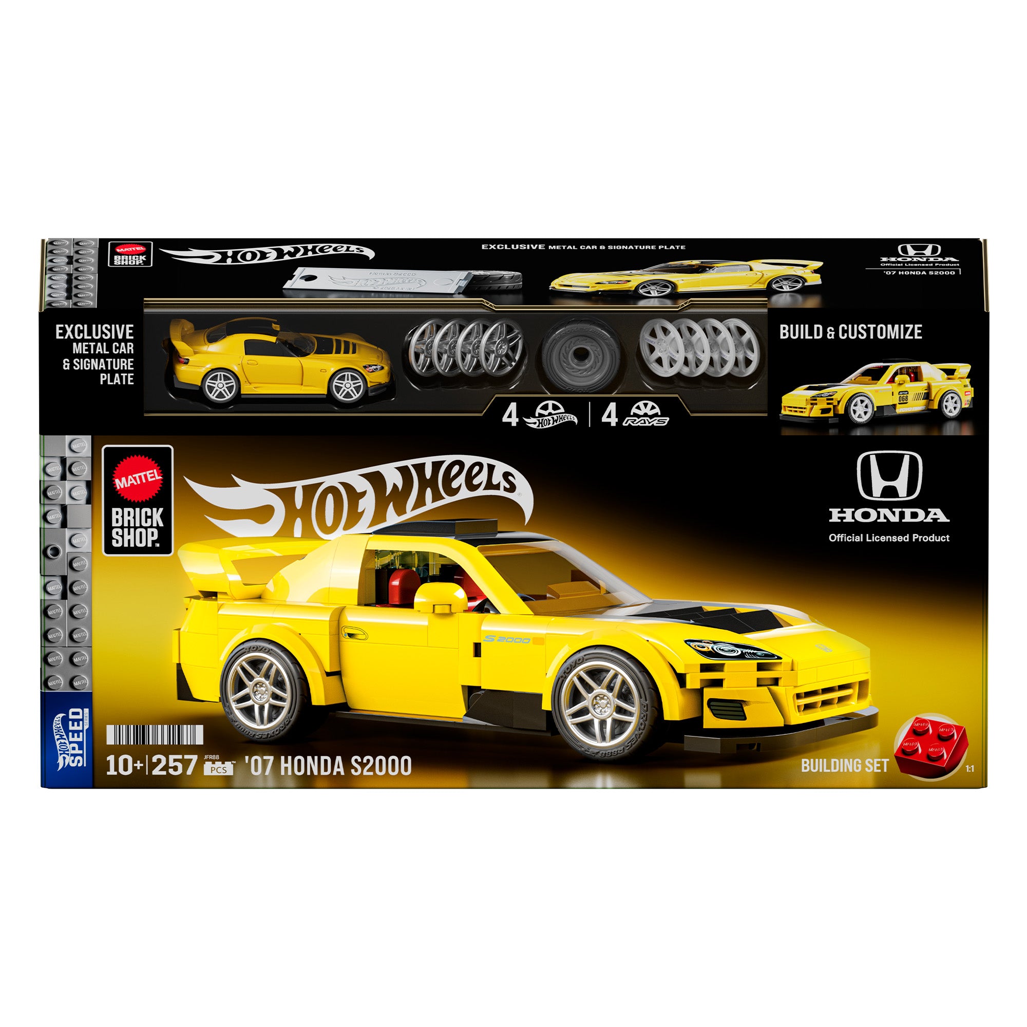 Mattel Brick Shop Hot Wheels Honda S2000 Building Collectible Set