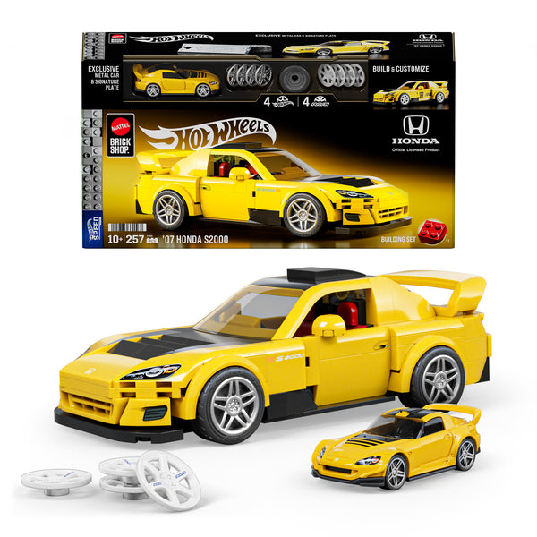 Image for Mattel Brick Shop Hot Wheels Honda S2000 Building Collectible Set Product