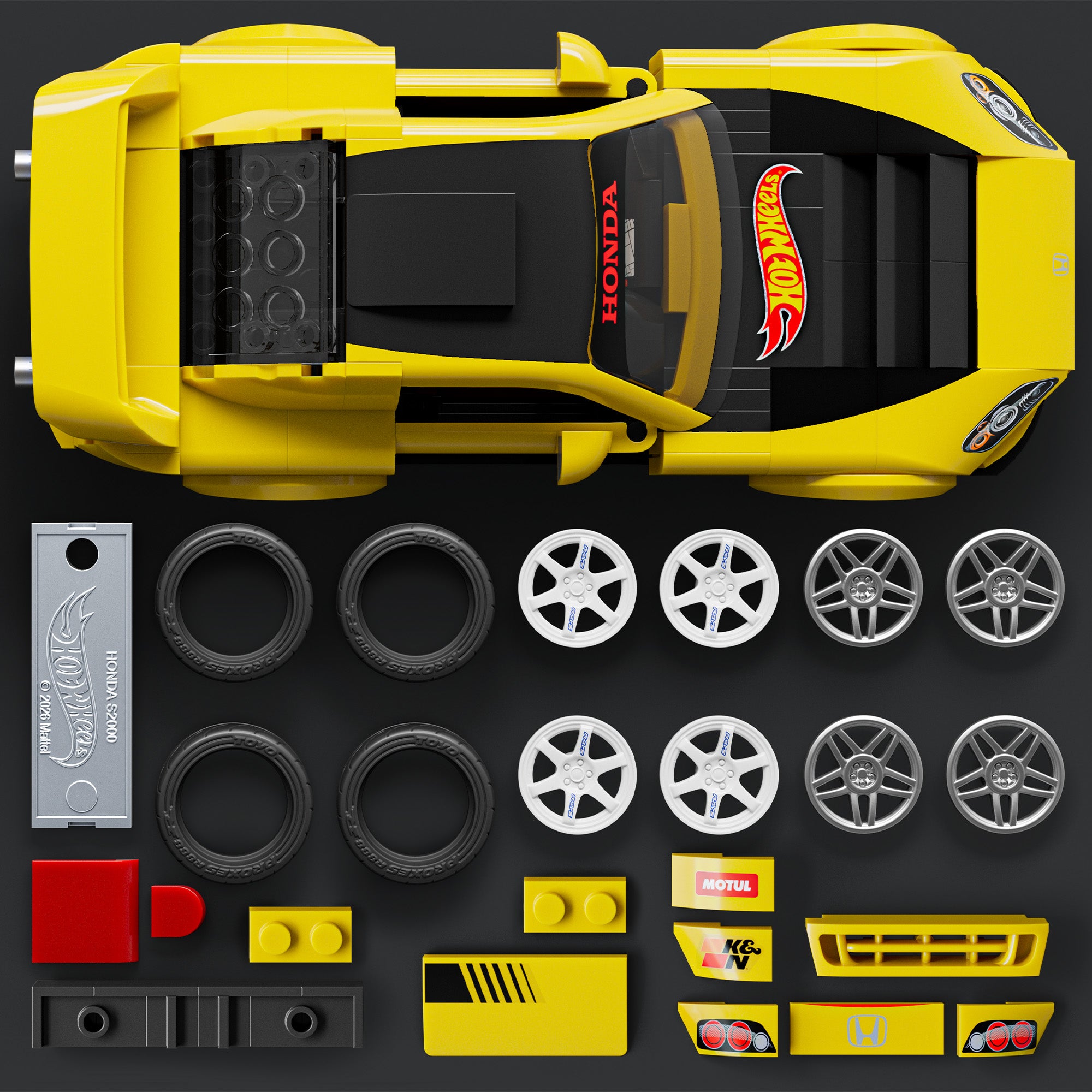 Mattel Brick Shop Hot Wheels Honda S2000 Building Collectible Set
