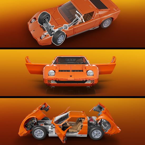 Mattel Brick Shop x Hot Wheels Lamborghini Miura P400 SV Building Collectible Set
