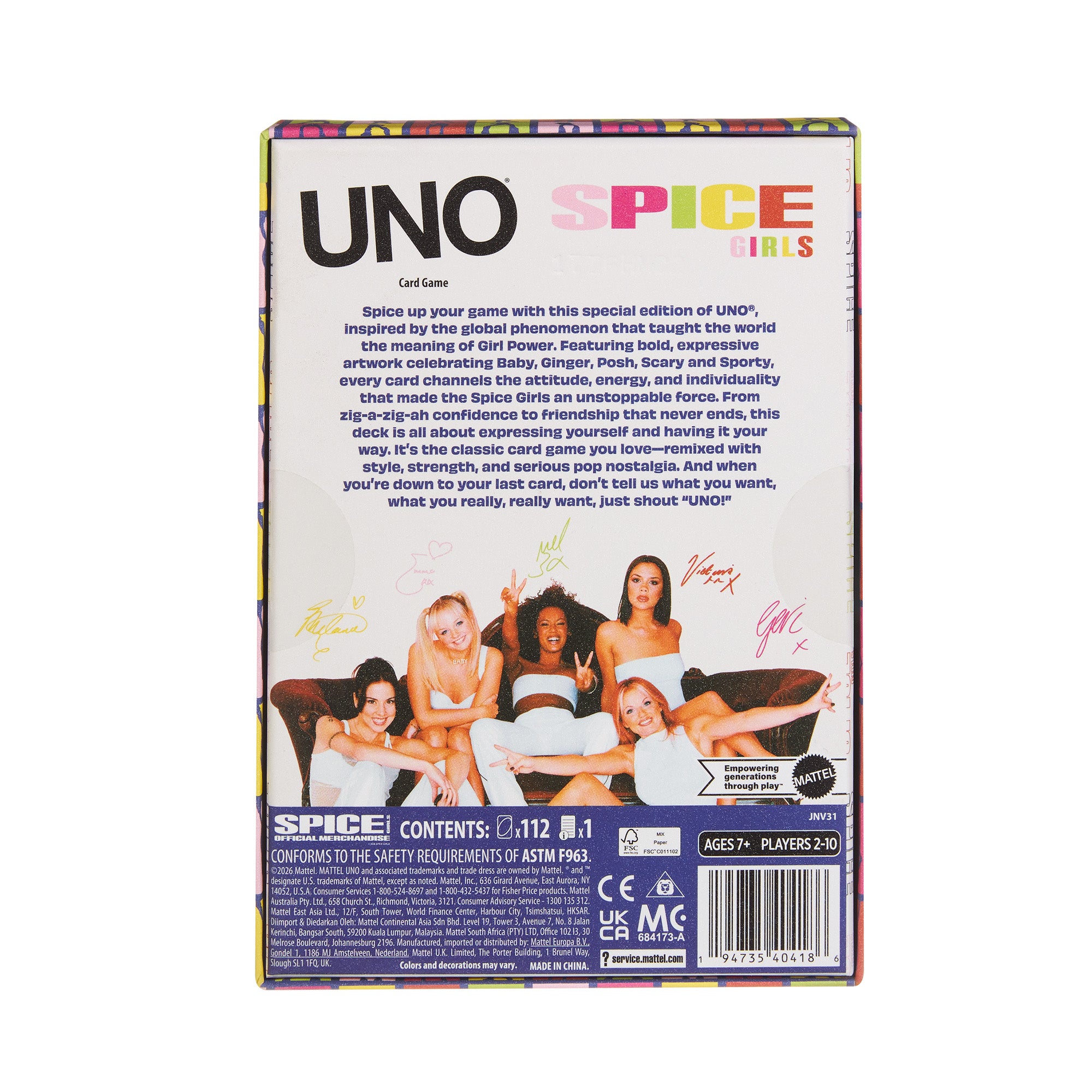 UNO Canvas Spice Girls Deck