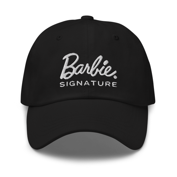 Image for Barbie Signature Logo Black Baseball Hat Product