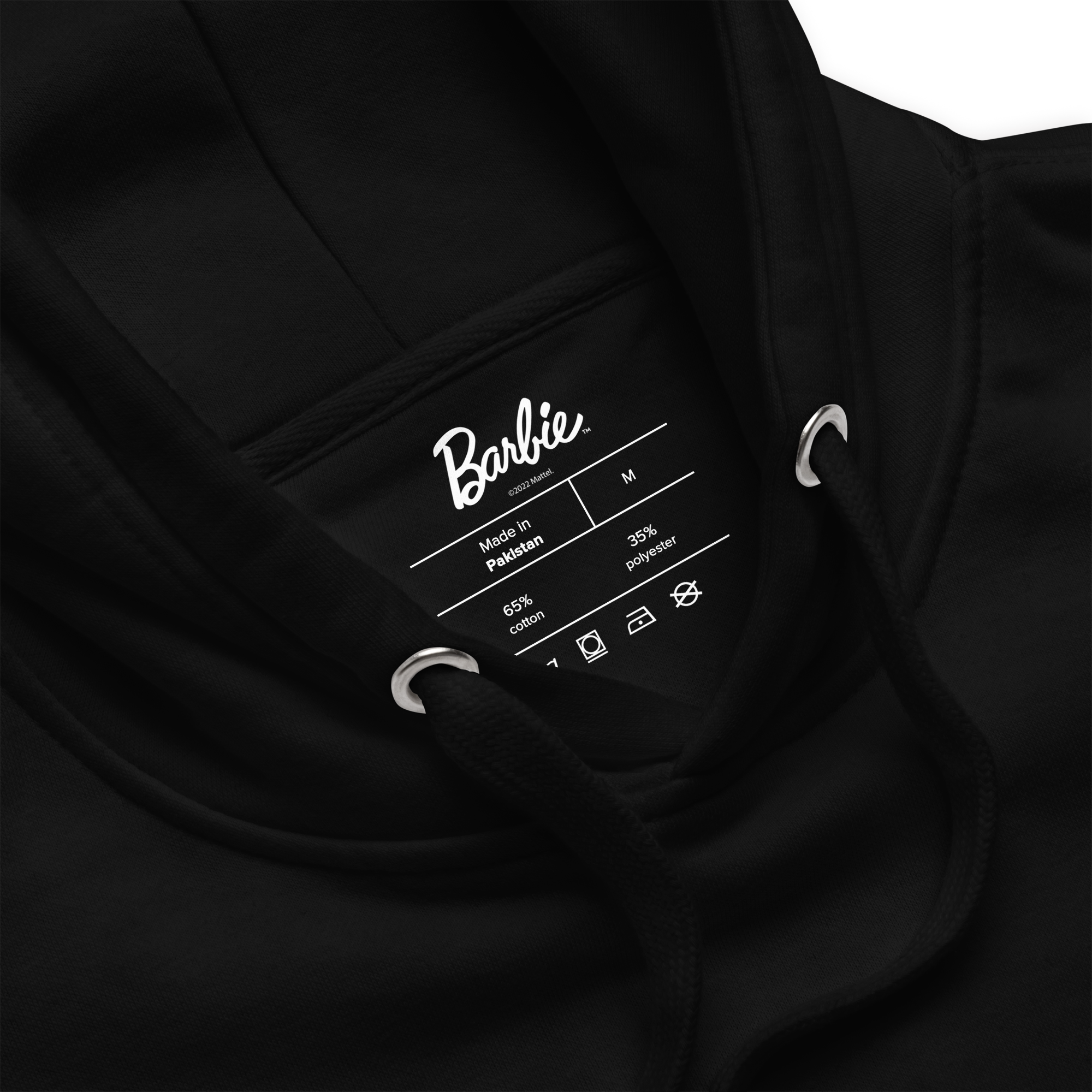 Barbie Script Logo Unisex Crew Black Hoodie