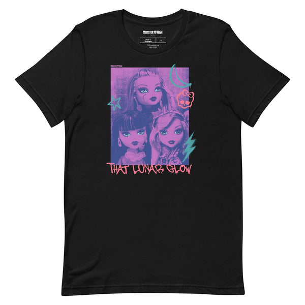 Image for Monster High Lunar Glow Black T-Shirt Product