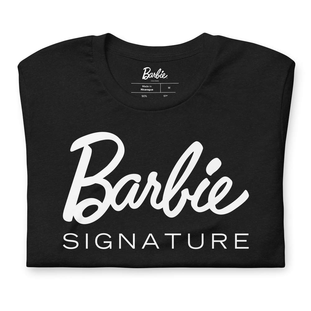 Barbie Signature Logo Unisex Black T-Shirt