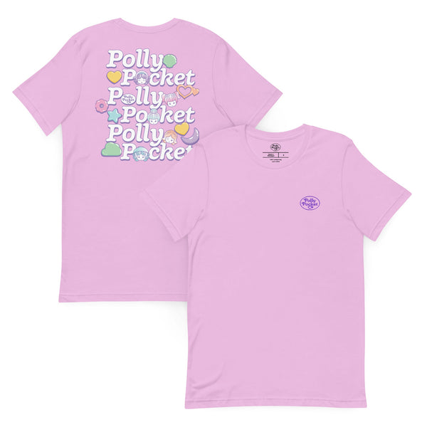 Image for Polly Pocket Icons Embroidered Pink T-Shirt Product