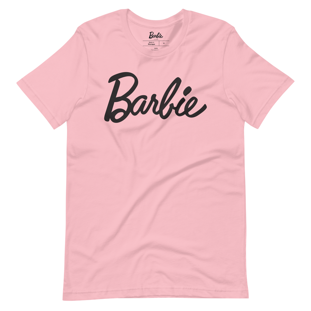 Barbie Script Logo Unisex Pink T-Shirt