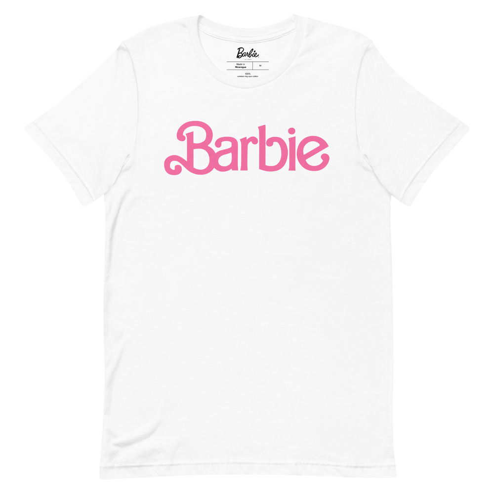 Barbie Classic Logo Unisex White T-Shirt