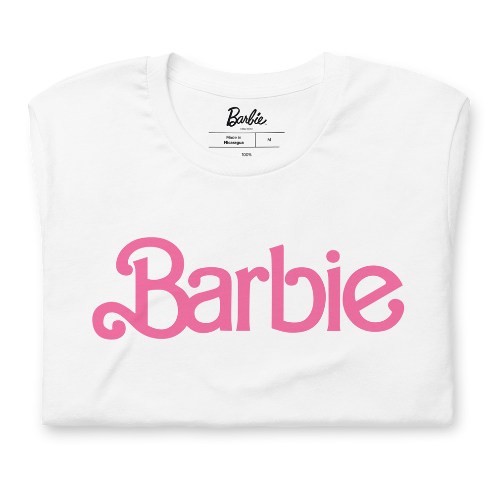 Barbie Classic Logo Unisex White T-Shirt