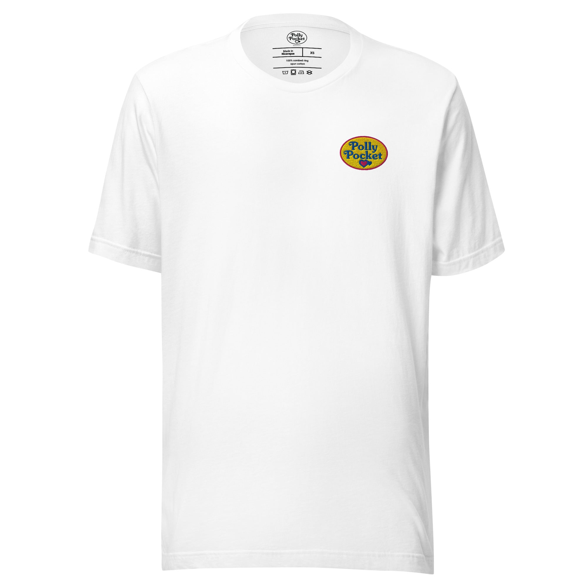 Polly Pocket Take Me To Pollyville Embroidered White T-Shirt