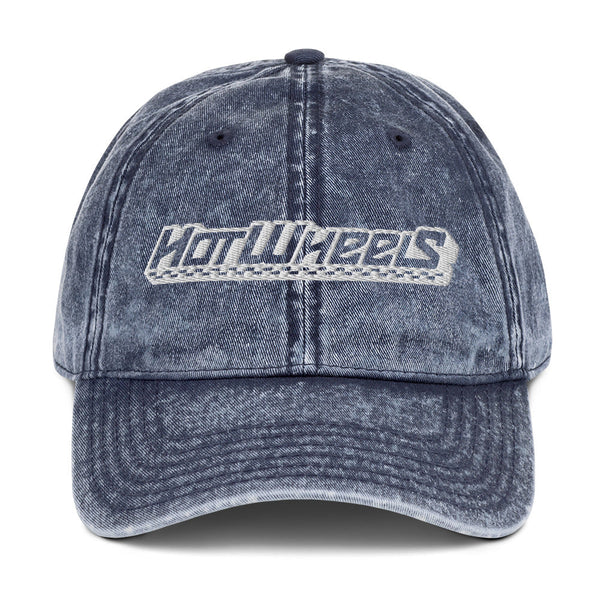 Image for Hot Wheels Checked Logo Blue Denim Dad Hat Product